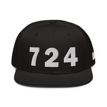 Load image into Gallery viewer, 724 Area Code Snapback Hat