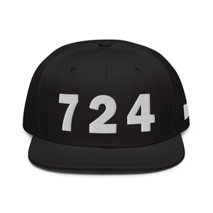 724 Area Code Snapback Hat