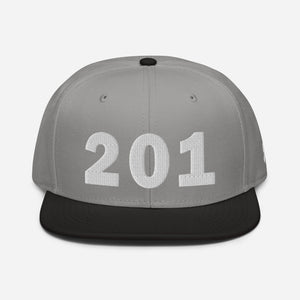 201 Area Code Snapback Hat