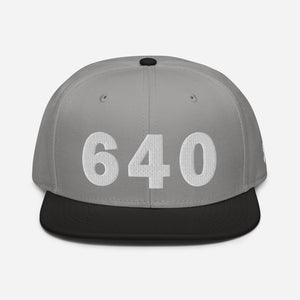 640 Area Code Snapback Hat