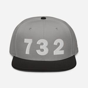 732 Area Code Snapback Hat