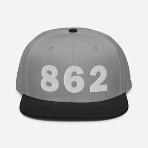 862 Area Code Snapback Hat