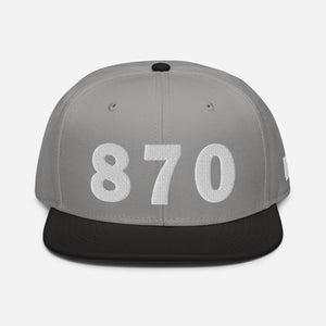 870 Area Code Snapback Hat