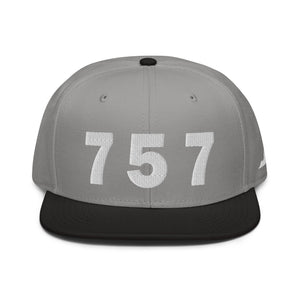 757 Area Code Snapback Hat