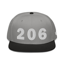 Load image into Gallery viewer, 206 Area Code Snapback Hat