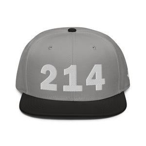 214 Area Code Snapback Hat