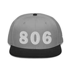 806 Area Code Snapback Hat