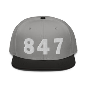 847 Area Code Snapback Hat