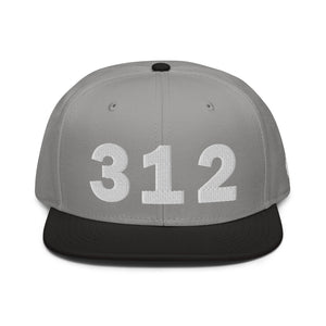 312 Area Code Snapback Hat