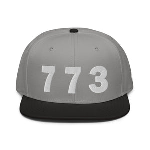 773 Area Code Snapback Hat