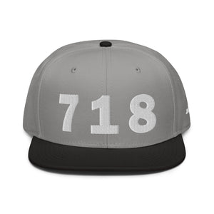 718 Area Code Snapback Hat