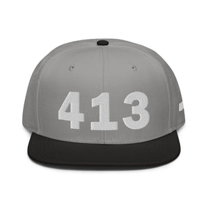 413 Area Code Snapback Hat