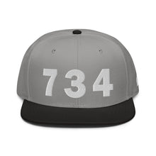 Load image into Gallery viewer, 734 Area Code Snapback Hat