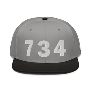 734 Area Code Snapback Hat