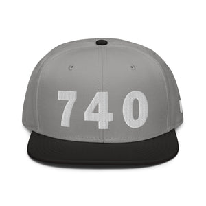 740 Area Code Snapback Hat