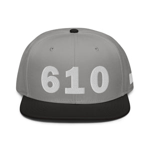 610 Area Code Snapback Hat