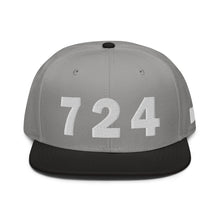 Load image into Gallery viewer, 724 Area Code Snapback Hat