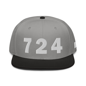 724 Area Code Snapback Hat