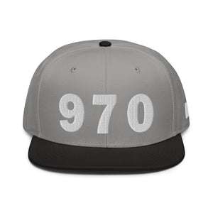 970 Area Code Snapback Hat