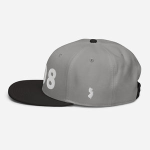 908 Area Code Snapback Hat