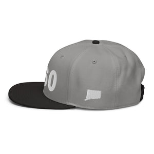 860 Area Code Snapback Hat