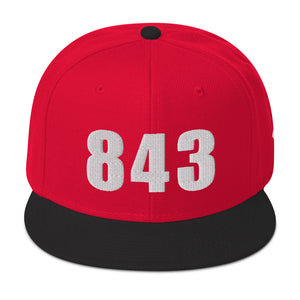 843 Area Code Snapback Hat