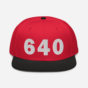 640 Area Code Snapback Hat