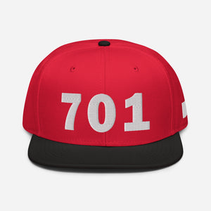 701 Area Code Snapback Hat