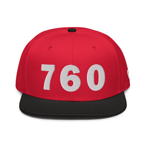 760 Area Code Snapback Hat