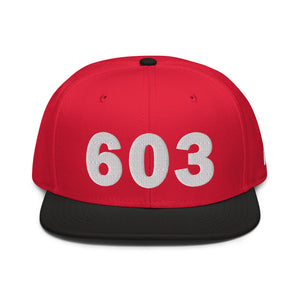 603 Area Code Snapback Hat