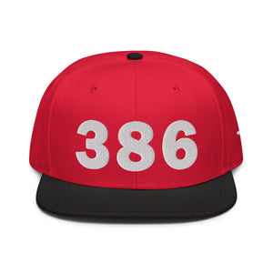 386 Area Code Snapback Hat