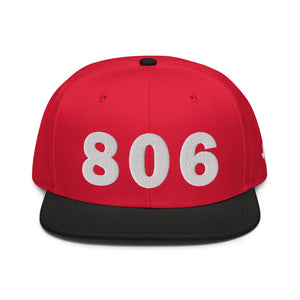 806 Area Code Snapback Hat