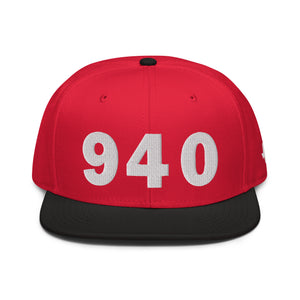 940 Area Code Snapback Hat