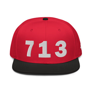 713 Area Code Snapback Hat