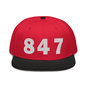 847 Area Code Snapback Hat