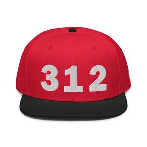 312 Area Code Snapback Hat