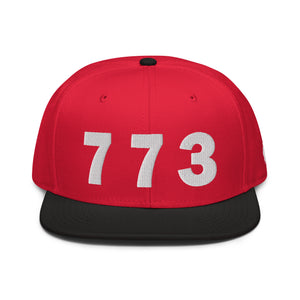 773 Area Code Snapback Hat