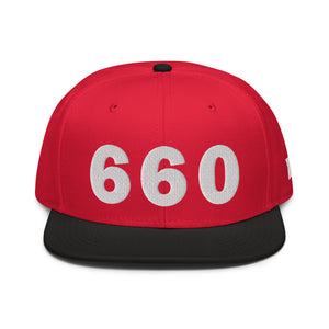 660 Area Code Snapback Hat