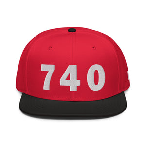 740 Area Code Snapback Hat