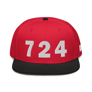 724 Area Code Snapback Hat