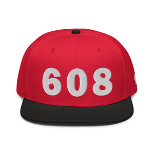 608 Area Code Snapback Hat