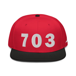 703 Area Code Snapback Hat