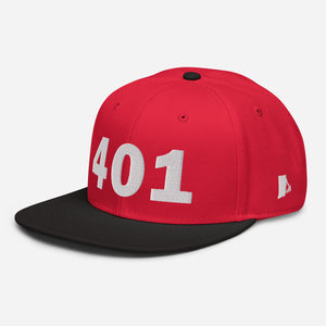 401 Area Code Snapback Hat