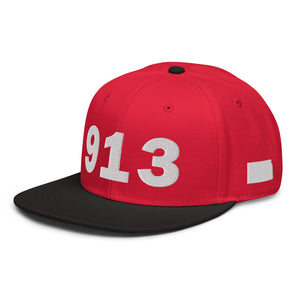 913 Area Code Snapback Hat