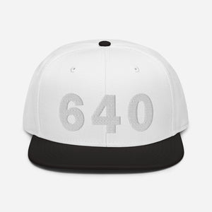 640 Area Code Snapback Hat