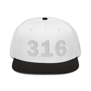 316 Area Code Snapback Hat