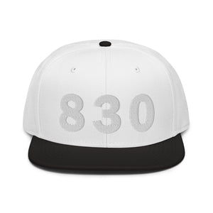 830 Area Code Snapback Hat