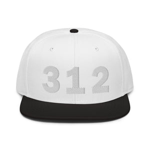 312 Area Code Snapback Hat