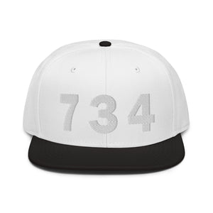 734 Area Code Snapback Hat