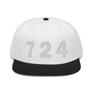 724 Area Code Snapback Hat